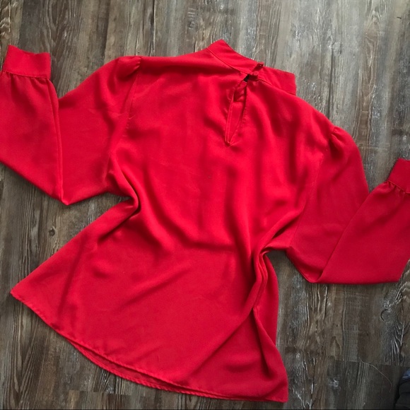 Vintage Red Toni Woods Blouse - Picture 3 of 3